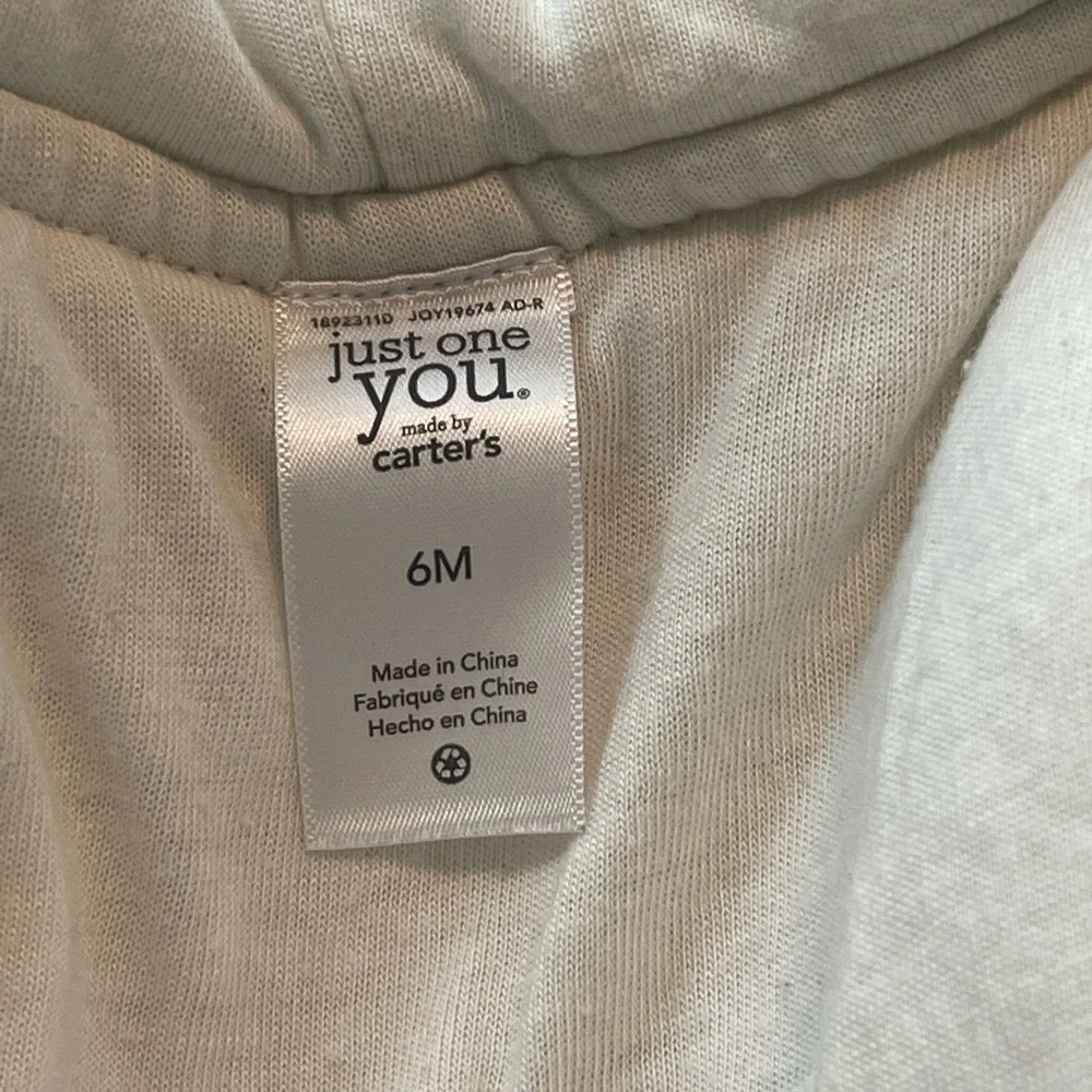 Carter’s 6M Snowsuit Gray w/ Lamb Print, Hood w/ Ears‎